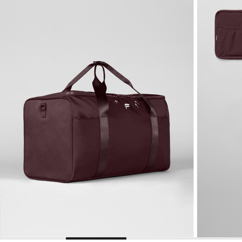 Fabletics Maroon Convertible Travel Bag